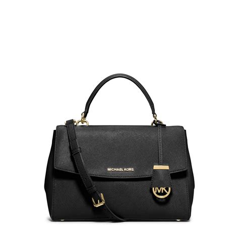 Michael Michael Kors Ava Medium Satchel In Black 